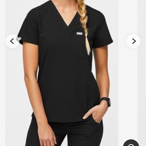 Womens Fig Scrubs - Black